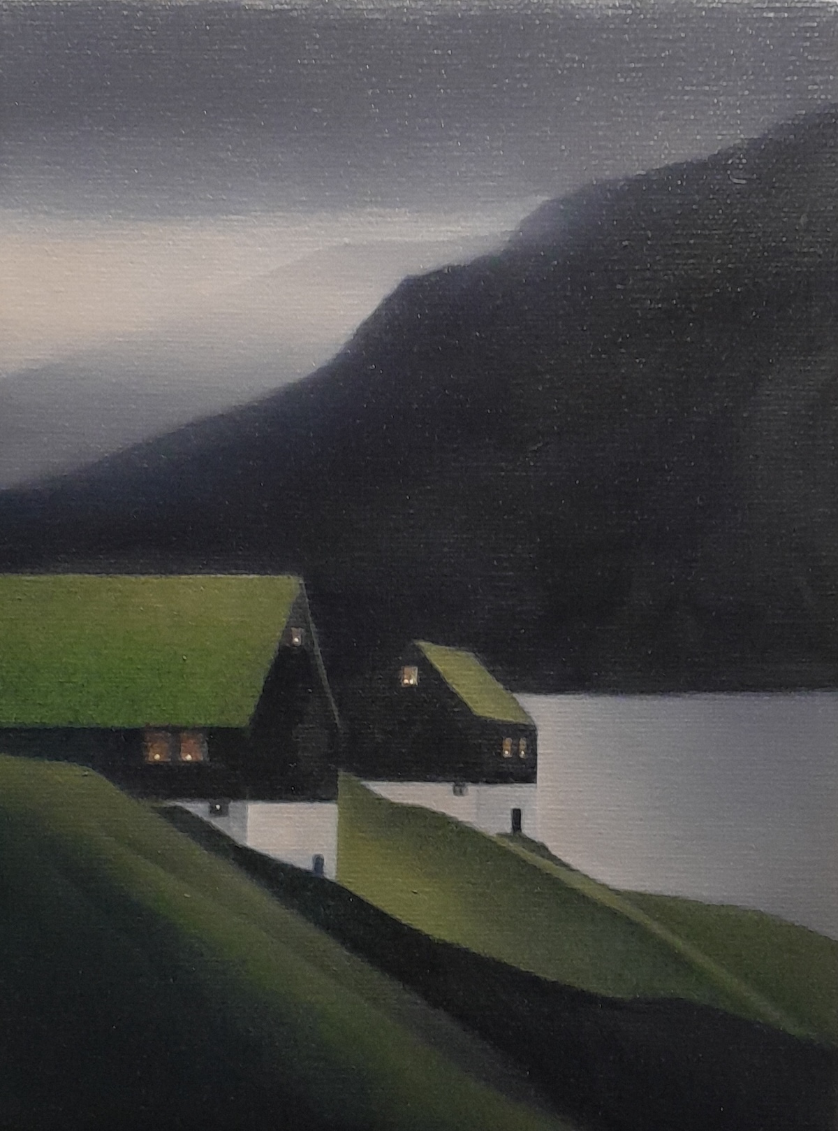 Færøerne, olie, 18 x 24cm